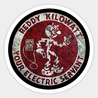 Reddy Kilowatt  Electricity Will Kill You Sticker